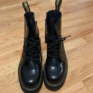 Doc martens platform lace up boot
